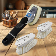 Dish Scrubber with Soap Dispenser, Soap Dispensing Dish Brush Set (1 Set / With Brown Box) - dailyneed.life