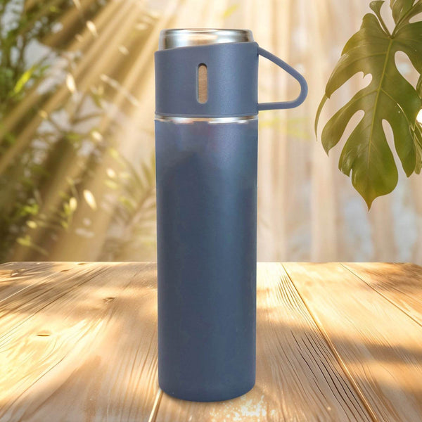 Stainless Steel Double Wall Insulated Flask Bottle With Cup (500ml Approx) - dailyneed.life