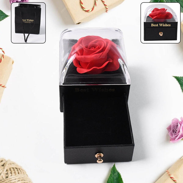 Preserved Eternal Rose Flower Gift Box Drawer (1 Pc) - dailyneed.life
