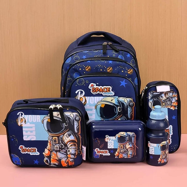 5 in 1 School Bag Includes lunch bag, 14 inch School Bags, water bottle & pencil case in box packing (1 Set / Mix Color)) - dailyneed.life
