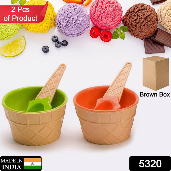 Ice Cream Waffle Bowl Set with Spoon – 2 Units - dailyneed.life