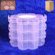 3-Layer Transparent Plastic Flower-Shaped Storage Box with 9 Grids - dailyneed.life