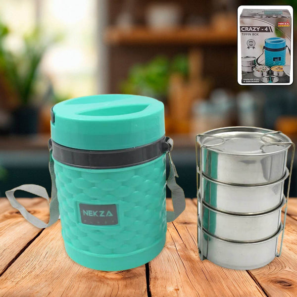 Double Wall Insulated Tiffin with Handle (1 Pc): Stackable, Hot Food Container - dailyneed.life
