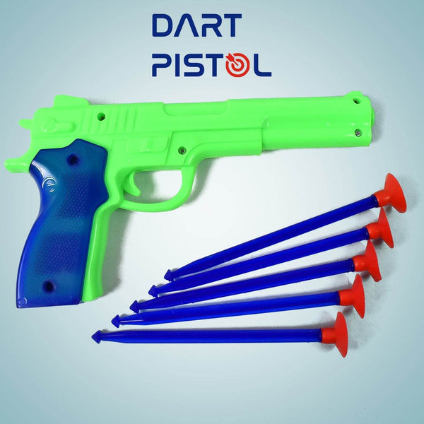 Medium Size Plastic 1 Gun with 5 Soft Suction Dart Bullets (1 Set) - dailyneed.life