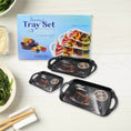 Serving Tray Set (Pack of 3 Pcs) (Small, Medium, Large) (Multicolour) - dailyneed.life