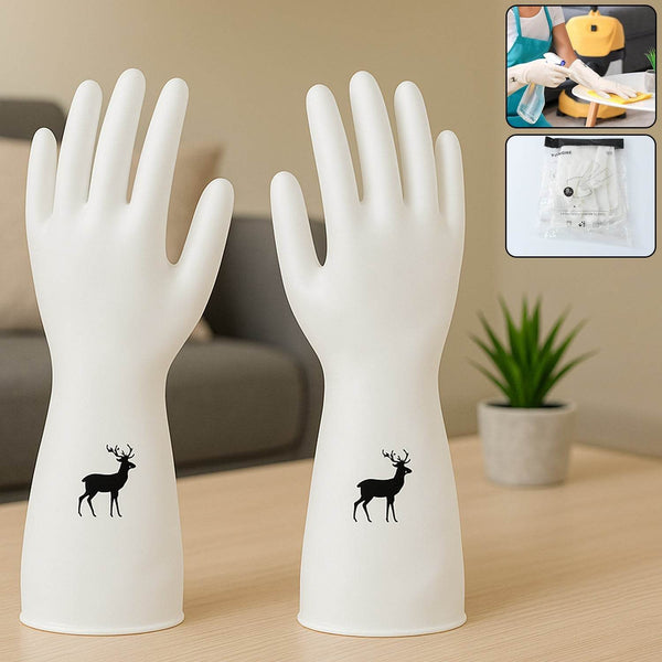 Reusable Deer Print Rubber Cleaning Gloves (1 Pair ) - dailyneed.life