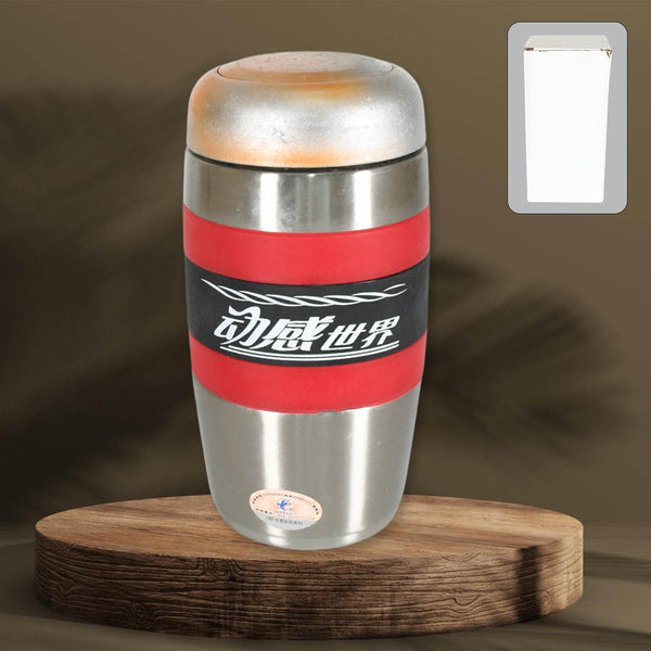 Steel Travel Mug / Tumbler / Cup, Double Walled With Rubber Grip 400ml. - dailyneed.life