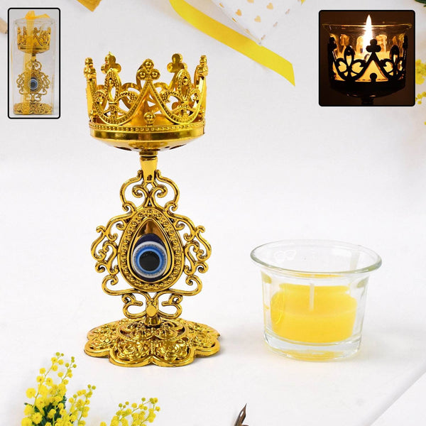 Flower Diwali Candle Holder with Plastic Stand , Diwali(1 Set) - dailyneed.life