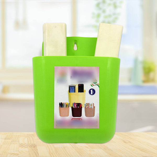 2-Section Multipurpose Wall Holder – Mobile, Remote & Makeup Brush Storage (1 Pc) - dailyneed.life