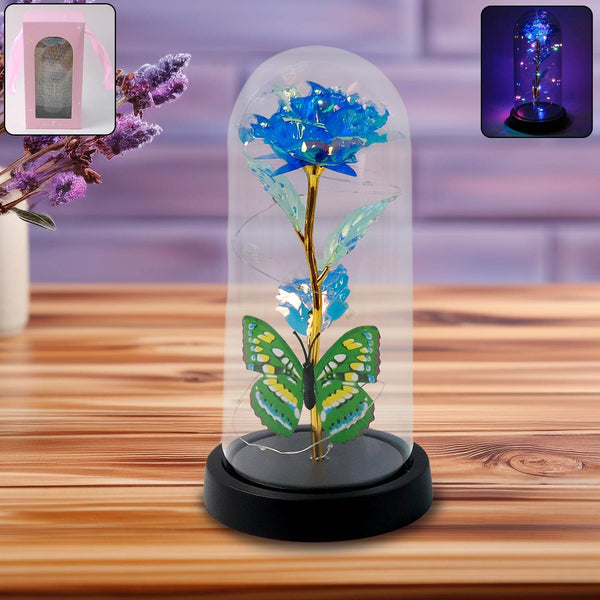 LED-Powered Eternal Rose in plastic Dome (1 Pc / Battery not Included) - dailyneed.life