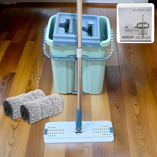2-in-1 Flat mop and Bucket Set - dailyneed.life