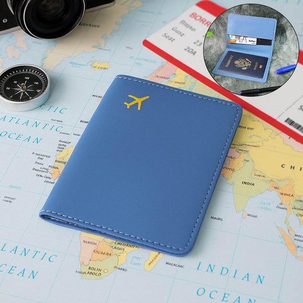 Premium PU Leather Passport Holder with Card Slots (1 Pc) - dailyneed.life