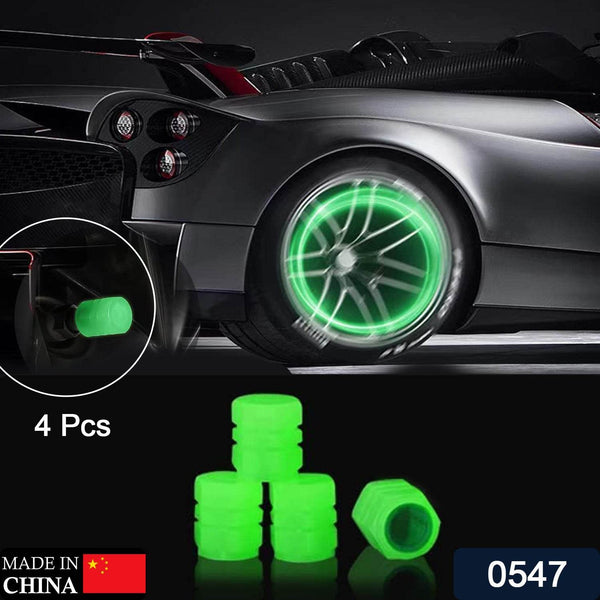 Tyre Valve Caps Luminous Glow Car Tire Air Stem Valve Cap Covers vaal cap ( 4 Pcs Mix Colour) - dailyneed.life