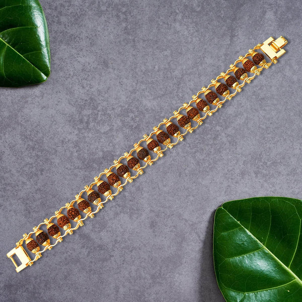 Golden Modern Rudraksha Bracelet (1 Pc) - dailyneed.life