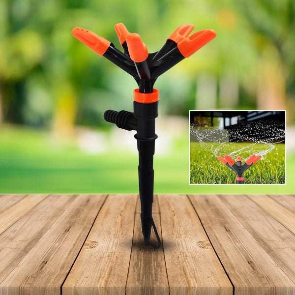 Automatic Garden Sprinkler 360 Degree Rotating Adjustable 5 Arm (1 Pc) - dailyneed.life