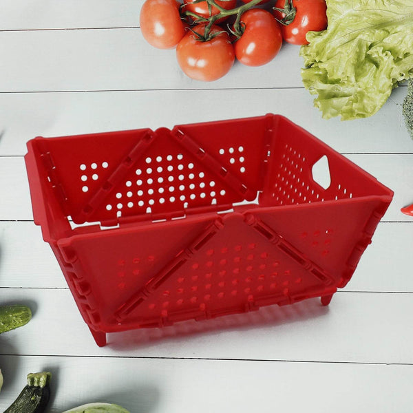 Flexi fold Storage Basket Box with Holes Ventilated Design (23×20 Cm / 1 Pc) - dailyneed.life