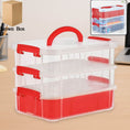 3-Layer Multi-Purpose Transparent Plastic Storage Carry Box with Handle - dailyneed.life