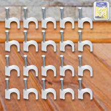 Wire Wall Clips, Plastic Cable Clips Round Wire Pins with Steel Nail (20 Pcs Set) - dailyneed.life