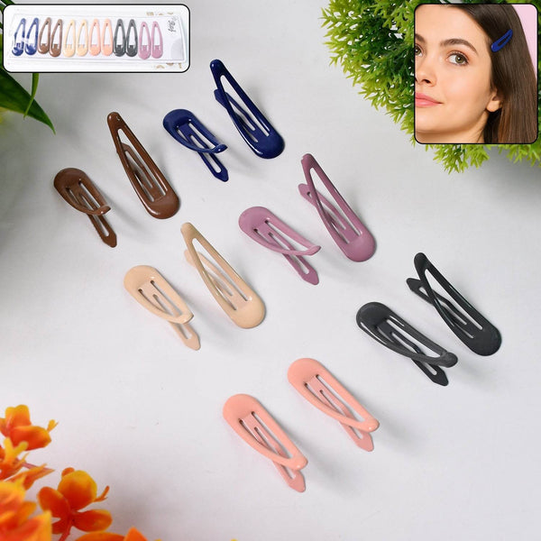 Metal Hair Clips Set (12 Pcs Set), Hair accessories - dailyneed.life