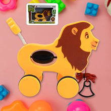 Lion Pull Along Toy, Baby Early Walking Pull Toy (1 Pc) - dailyneed.life