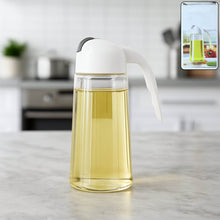 Kitchen Glass Oil Bottle Dispenser Automatic Opening Closing Home Bottles For Oil And Vinegar Honey Olive Oil Container (630ml) - dailyneed.life