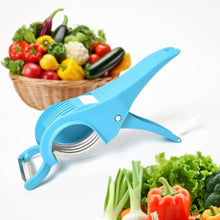 2 in 1 Vegetable & Fruit Multi Cutter 5 Blade Vegetable Cutter with Peeler (1 Pc / Multicolor) - dailyneed.life