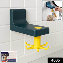 360 Degree Rotating Self Adhesive Plastic Wall Hook Hanger; Multifunctional Hanger with 6 Heavy Duty Claw Hooks - dailyneed.life