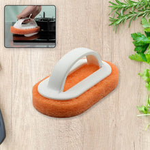 Sponge Kitchen Pot Brush With Handle Reusable And Washable Eraser Cleaner Removal Tool Sink Pot Dish Scrubber Bathroom Decontamination Cleaning Brush Glass Stove Top Cleaners Daily (1 Pc) - dailyneed.life