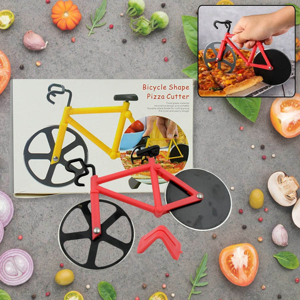 Bicycle Pizza Cutter (1 Pc): Stainless Steel, Unbreakable Handle - dailyneed.life