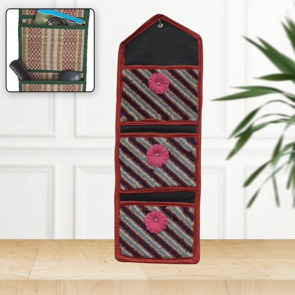 Foldable Hanging Organizer with 3 Pockets - Wall Hanging Letter Holder - dailyneed.life