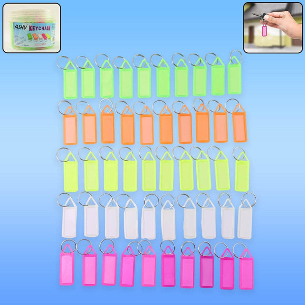 Yashu Multicolor Keychain Label Tags For Office, Home, Storage Use (50 Pcs Set) - dailyneed.life
