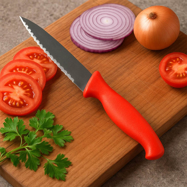 Stainless Steel Serrated Kitchen Knife (1 Pc) - dailyneed.life