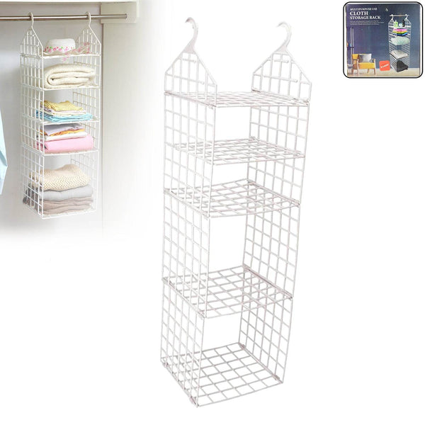 MULTIPURPOSE 5 LAYER FOLDING CLOTHES STORAGE RACKS||CLOSET FOR STUDENTS WARDROBE SHELVES SOCKS, SCARF, T-SHIRT, ETC||HANGING ORGANIZER STORAGE HOLDERS & RACKS - dailyneed.life