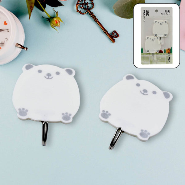 Multipurpose Strong Hook Self-Adhesive hooks for wall Heavy Plastic Hook, Sticky Hook Household For Home , Decorative Hooks, Bathroom & All Type Wall Use Hook , Suitable for Bathroom, Kitchen, Office (2 Pc Set) - dailyneed.life