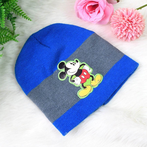Cap for Winter Woolen Knitted Black Inside Fur Caps (1 Pc / Mix Design & Color) - dailyneed.life