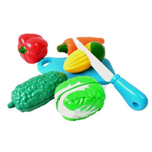 Realistic slice-able fruits and vegetables cut in 2 part play toy set - dailyneed.life
