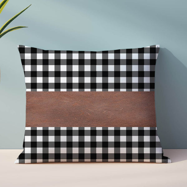 Pillow Covers, Leather & Cotton Cushion Covers (19 × 12 Inch / 1 Pair / 2 Pc) - dailyneed.life