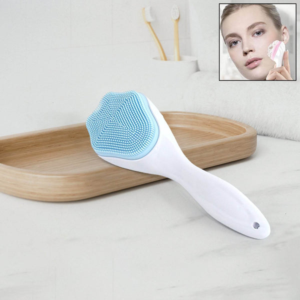Silicone Face Scrubber Exfoliating Brush, Manual Handheld Facial Cleansing Brush (1 Pc) - dailyneed.life