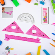 Cute Cartoon Giraffe Ruler / Scale Meter Ruler / Triangle Ruler (4 Pc Set) - dailyneed.life