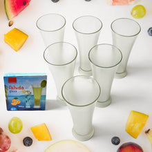 High Quality Faluda, ice cream, Juicer and Water Glasses Set of 6 Transparent, Drinking Water Glasses Stylish Glasses for Faluda, Water, Juice, Glass Set of 6 Pcs (Plastic 300 ML Approx) - dailyneed.life