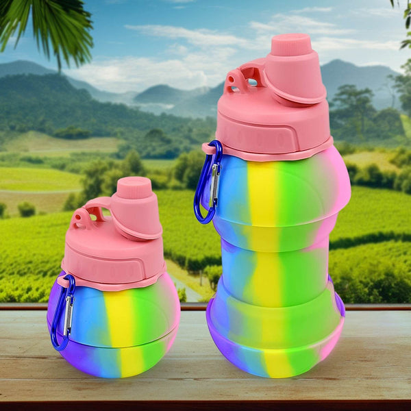 Flexible Collapsible Silicone Sports Water Bottle (260 ML / 20 CM Folding) - dailyneed.life