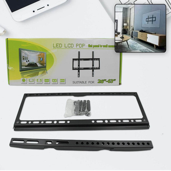TV Wall Bracket Mount Slim Monitor Stand for 26 x 63, LCD LED 3D plasma Flat TVs Full Motion Heavy-Duty Wall Bracket, Sturdy and Strong Flat Screen Design TV Wall Mount (46cmx20cm) - dailyneed.life