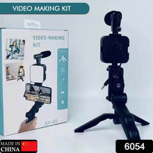 Vlogging Kit for Video Making with Mic Mini Tripod Stand, LED Light & Phone Holder Clip for Making Videos - dailyneed.life