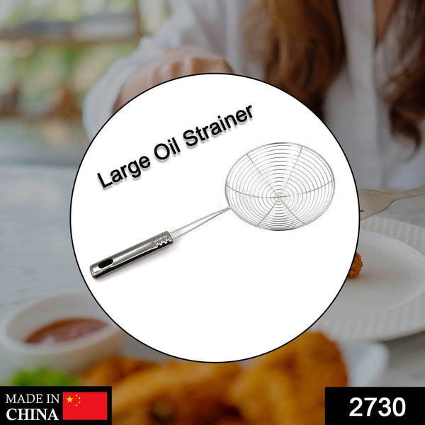 Large Oil Strainer To Get Perfect Fried Food Stuffs Easily Without Any Problem And Damage. - dailyneed.life