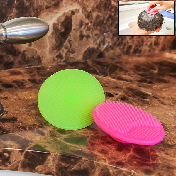Bath & Facial Cleansing Brush, Soft Silicone Face Scrubber (2 Pc Set) - dailyneed.life