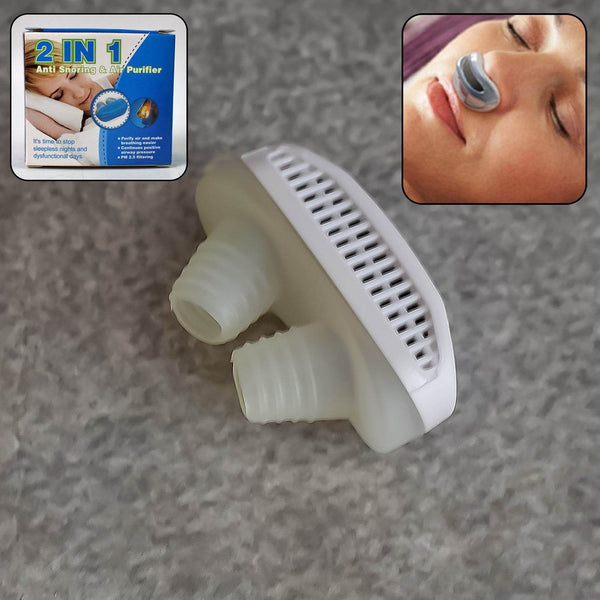 2 in 1 Anti Snoring and Air Purifier Nose Clip Anti Snoring Device (1 Pc / With Plastic Case) - dailyneed.life