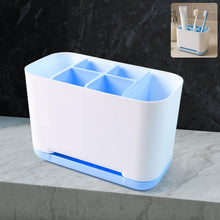 6 Compartment Multi Purpose Organizer Toothbrush Holder Stand Plastic Caddy (1 Pc) - dailyneed.life