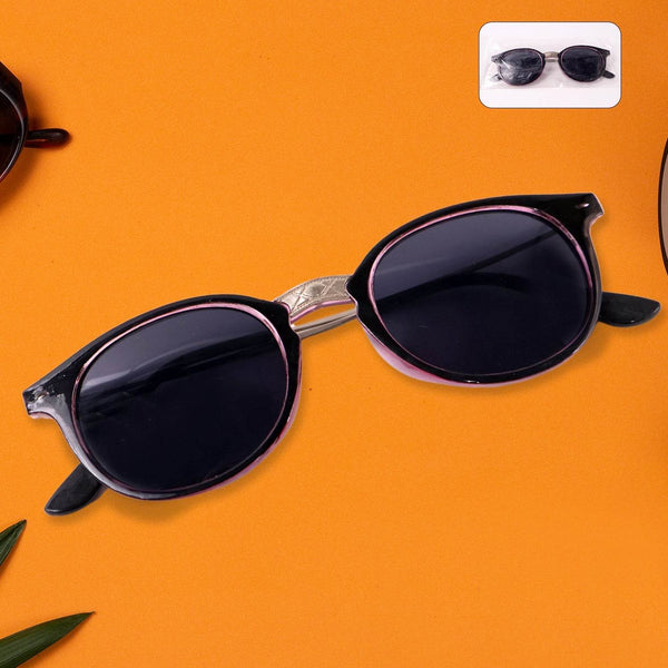 Pink UV Protected Round Sunglasses, classic Sunglasses for Men & Women, Lightweight - dailyneed.life