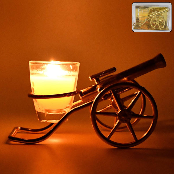 Top Cannon Tealight Holder / Candle Holder, Diwali (1 Pc) - dailyneed.life
