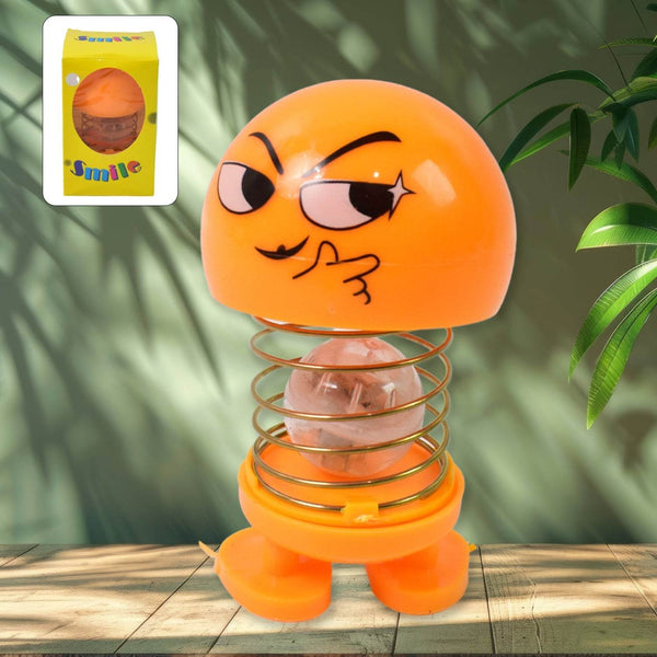 Cartoon Face, Spring Doll Dance Toy (1 Pc / With Color Box) - dailyneed.life